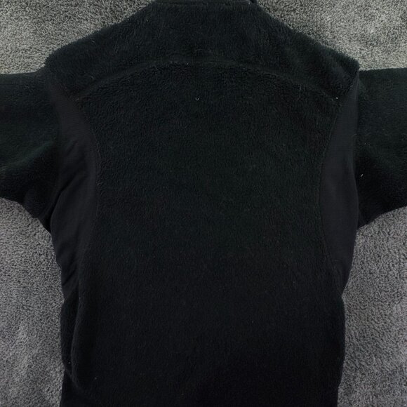 Patagonia Women Jacket Black Full Zip Fuzzy Soft Small USA Made Big Pockets - Picture 16 of 16
